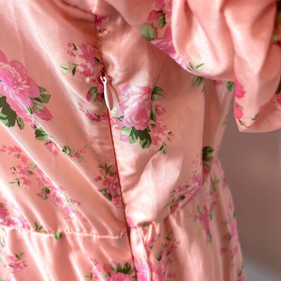 LoveShackFancy x Target Floral Puff Sleeve Cecile Mini Dress In Pink Size 8 - Picture 9 of 16